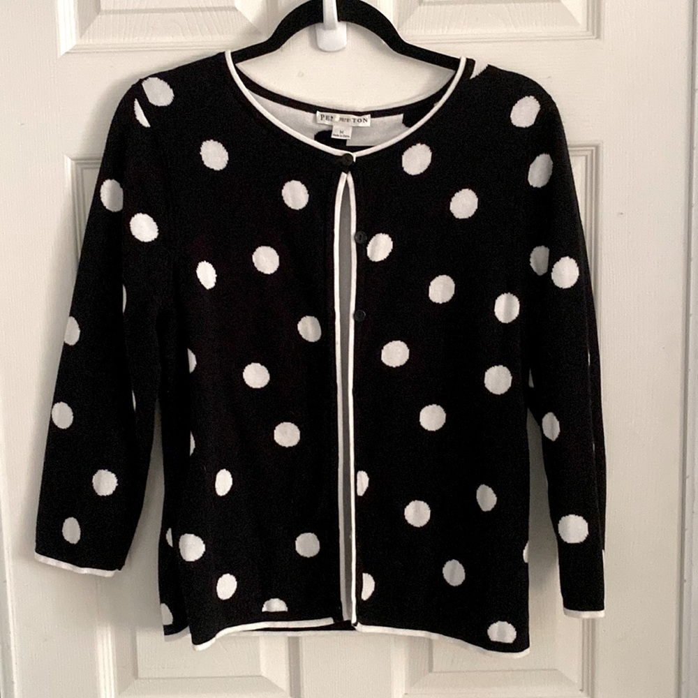 PENDELTON Polk a dot cardigan